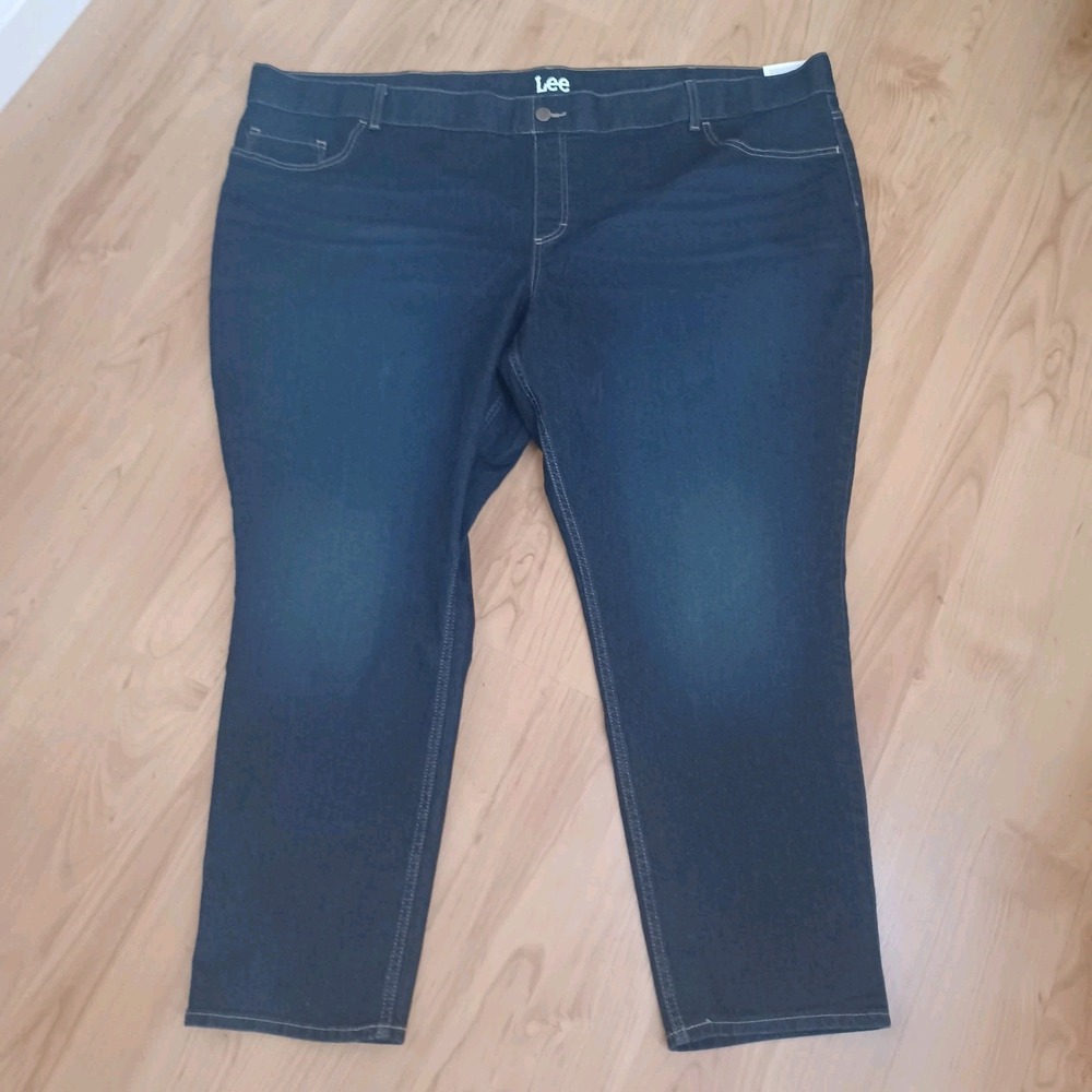 Lee Women's comfort band Waist denim blue Jeans Nightfall Plus 4X